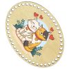 Донышки для вязания, заготовки для рукоделия, дно корзин, 19,8 х 14,8 см, овальные, 8 мм, кот и кошка