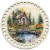 Донышки для вязания, заготовки для рукоделия, дно корзин, 14,8 см, круги, 8 мм, домик