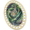 Донышки для вязания, заготовки для рукоделия, дно корзин, 14,8 х 9,8 см, овальные, 8 мм, кот в капусте