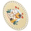 Донышки для вязания, заготовки для рукоделия, дно корзин, 19,8 х 14,8 см, овальные, 9 мм, кот и кошка