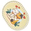 Донышки для вязания, заготовки для рукоделия, дно корзин, 19,8 х 14,8 см, прямоугольник с округлыми краями, 8 мм, кот и кошка