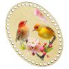 Донышки для вязания, заготовки для рукоделия, дно корзин, 19,8 х 14,8 см, овальные, 8 мм, птицы