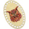 Донышки для вязания, заготовки для рукоделия, дно корзин, 14,8 х 9,8 см, овальные, 8 мм, сова