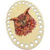 Донышки для вязания, заготовки для рукоделия, дно корзин, 14,8 х 9,8 см, овальные, 8 мм, сова