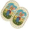 Донышки для вязания, заготовки для рукоделия, дно корзин, 14,8 х 9,8 см, прямоугольник с округлыми краями, фермер