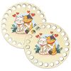 Донышки для вязания, заготовки для рукоделия, дно корзин, кот и кошка