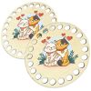 Донышки для вязания, заготовки для рукоделия, дно корзин, кот и кошка