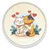 Донышки для вязания, заготовки для рукоделия, дно корзин, 24,8 см, круги, 8 мм, кот и кошка