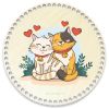 Донышки для вязания, заготовки для рукоделия, дно корзин, 24,8 см, круги, 9 мм, кот и кошка