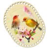 Донышки для вязания, заготовки для рукоделия, дно корзин, 19,8 х 14,8 см, прямоугольник с округлыми краями, 8 мм, птицы