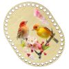 Донышки для вязания, заготовки для рукоделия, дно корзин, 19,8 х 14,8 см, прямоугольник с округлыми краями, 9 мм, птицы