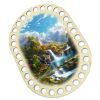 Донышки для вязания, заготовки для рукоделия, дно корзин, 14,8 х 9,8 см, прямоугольник с округлыми краями, 8 мм, водопад