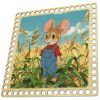Донышки для вязания, заготовки для рукоделия, дно корзин, 19,8 х 19,8 см, квадрат, 9 мм, фермер