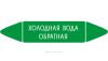 Самоклеющийся маркер «Масляная кислота, коррозионные вещества» (26 х 126 мм, с ламинацией) для использования на наружных трубопроводах