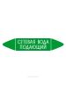 Самоклеящийся маркер "Сетевая вода подающий" (52 х 252 мм, с ламинацией) для использования на наружных трубопроводах