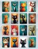 Набор карманных календариков на 2026 год "Такие разные котики", 10х7 см (16 шт)