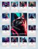 Календарь настенный, перекидной "Животные/Cyberpunk" на 2027 год