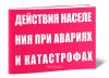 Комплект плакатов Действия населения при авариях и катастрофах