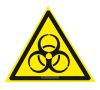 Осторожно! Биологическая опасность (Инфекционные вещества). Знак