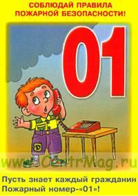 Комплект плакатов Соблюдай правила пожарной безопасности (самоклеющиеся, 10 листов)