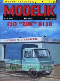 Модель-копия из бумаги автомобиля FSC Zuk AIIB