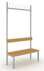 Вешалка с лавочкой односторонняя