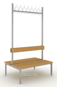 Вешалка с лавочкой двухсторонняя