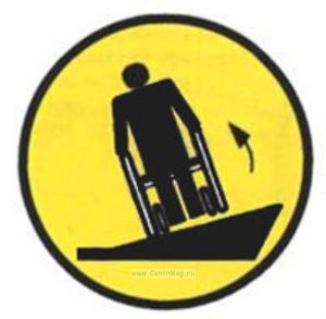 Осторожно! Крутой боковой наклон. Знак