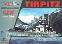 Модель-копия из бумаги линейного корабля TIRPITZ