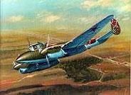 Модель-копия из бумаги самолета Пе-2 ФТ