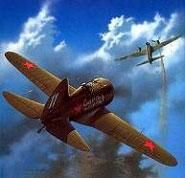 Модель-копия из бумаги самолета И-16