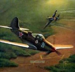 Модель-копия из бумаги самолета P-39N AIRACOBRA