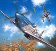 Модель-копия из бумаги самолета P-51D Mustang