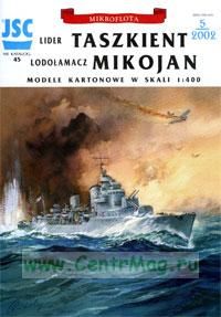 Модель-копия из бумаги кораблей Taszkient и Mikojan