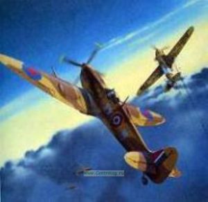 Модель-копия из бумаги самолета Spitfire IXc