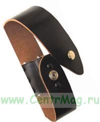 Держатель для газового баллончика открытый (черная кожа, 1 кнопка)