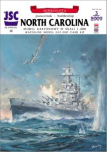 Модель-копия из бумаги корабля North Carolina