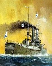 Модель-копия из бумаги корабля Петропавловск