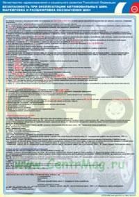 Комплект плакатов Эксплуатация автомобильных шин. (6 листов, ламинат). А3 (297x420 мм)