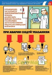 Плакат Общие требования медперсонала при авариях. А3 (297x420 мм). Ламинированный