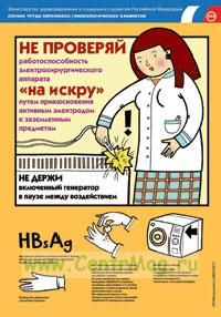 Плакат Охрана труда персонала гинекологических кабинетов. А3 (297x420 мм). Ламинированный