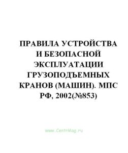 Правила устройства и безопасной эксплуатации грузоподъемных кранов (машин)