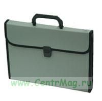 Папка-портфель А4 на замке с ручкой 13 отделений