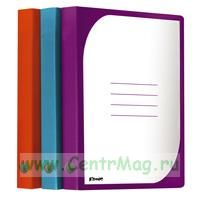 Папка-скоросшиватель Комус картонная А4 до 300 листов сиреневая (150 гкв.м)