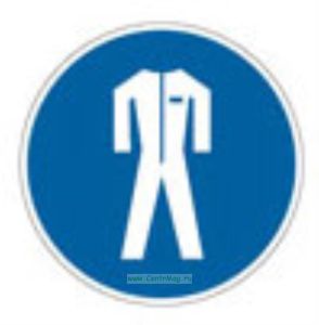 Работать в защитной одежде. Знак