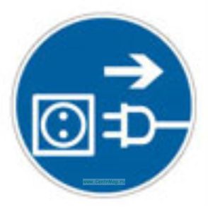 Отключить штепсельную вилку. Знак