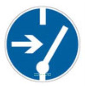 Отключить перед работой. Знак