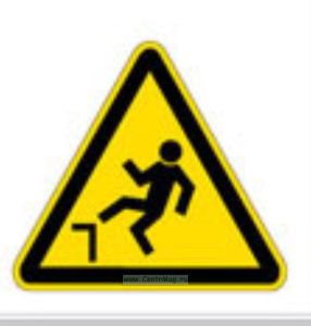 Осторожно! Возможность падения с высоты. Знак