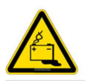 Осторожно! Аккумуляторные батареи. Знак