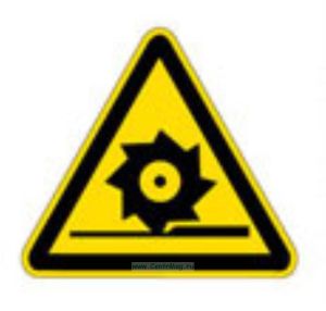 Осторожно! Режущие валы. Знак